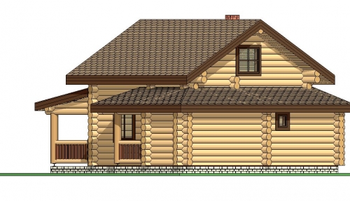 3 - Дом из круглого бревна 125 М²