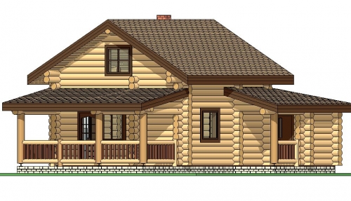 2 - Дом из круглого бревна 125 М²