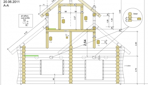 9 - схема рублено-каркасного дома из сосны 260 м²
