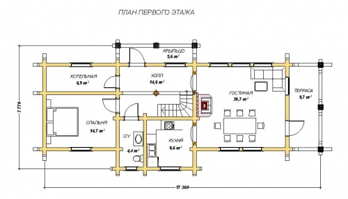 план первого этажа