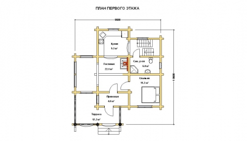 План первого этажа