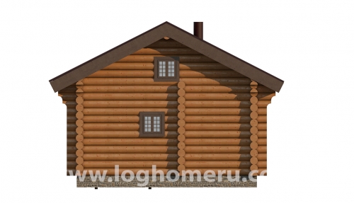 «Лаксе». Сруб бани из круглого бревна сосны 43 м²