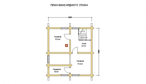 План мансардного этажа