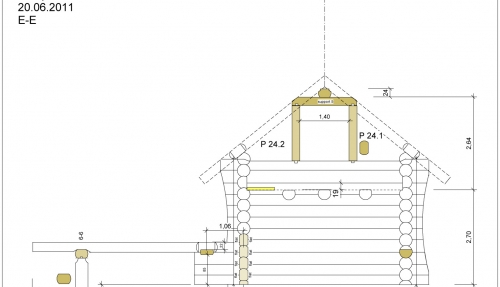 4 - схема рублено-каркасного дома из сосны 260 м²