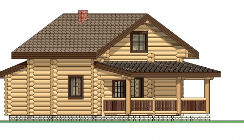 4 - Дом из круглого бревна 125 М²